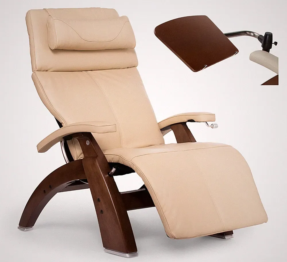 Human Touch Perfect Chair PC-420 Classic Manual Supreme Ivory Leather + LapTop