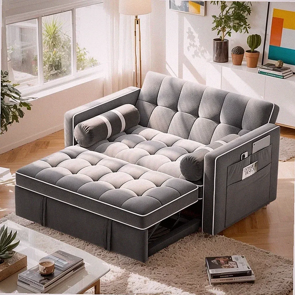 Pipi 1 Convertible Sleeper Sofa Bed, Pull Out Couch for Living Room